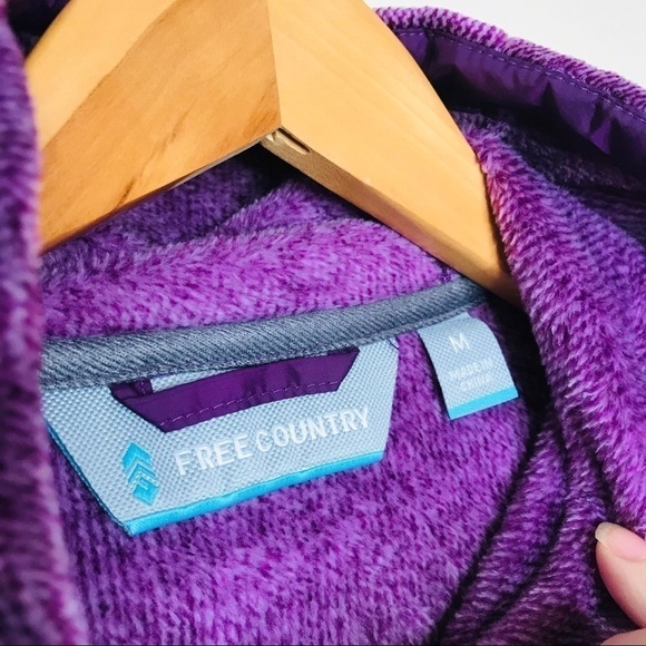 FREE Country Heather Butter Pile Jacket in Wine - Picture 3 of 12